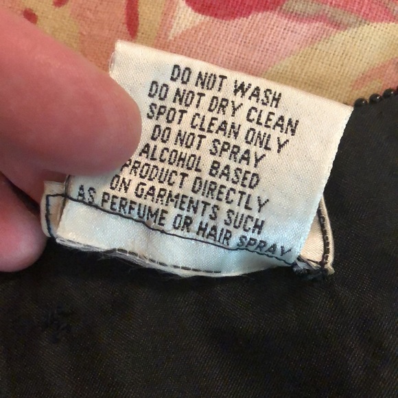 Vintage Y2K STENAY Size Small Beaded Silk Evening Top Blazer Ink Black Elegant - Picture 16 of 16